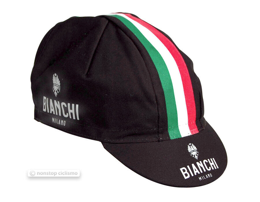 Bianchi Milano NEON Cycling Cap : BLACK TRICOLORE