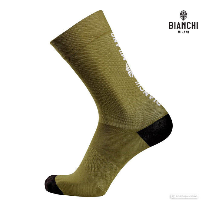 Bianchi Milano ORETO Socks : OLIVE GREEN/BLACK