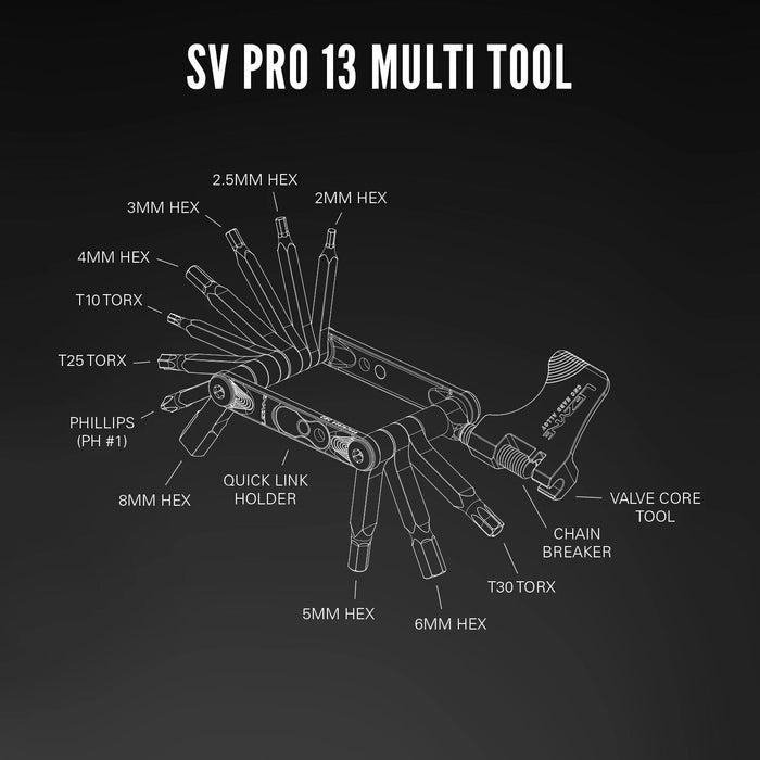 LEZYNE SV PRO 13 Stainless Steel Multi-Tool : 1-MT-SVPRO-13T06