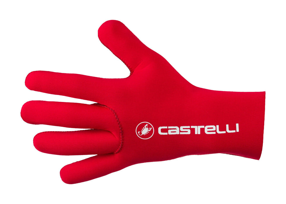 Castelli DILUVIO C Full-Finger Neoprene Gloves : RED