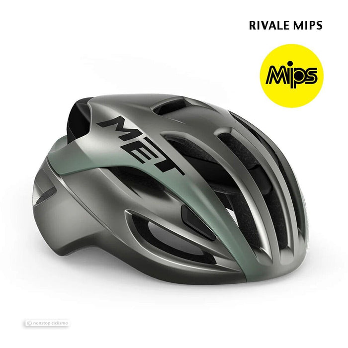 MET RIVALE MIPS Road Helmet : FROSTY GREEN