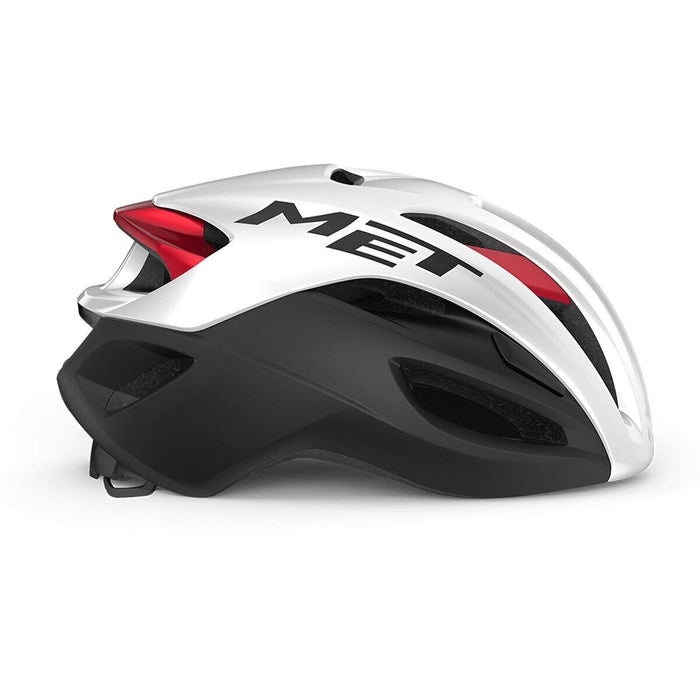 MET RIVALE MIPS Road Helmet : WHITE/BLACK/RED METALLIC