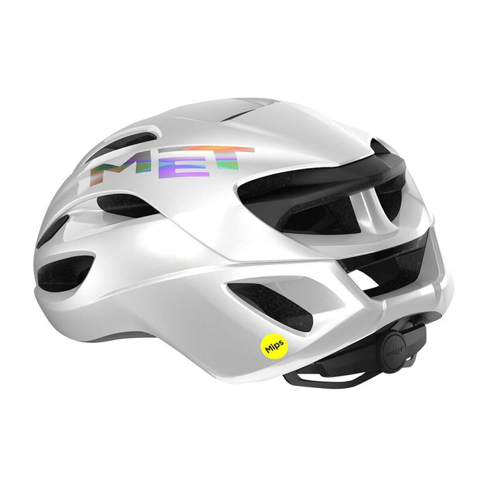 MET RIVALE MIPS Road Helmet : WHITE HOLOGRAPHIC/GLOSSY