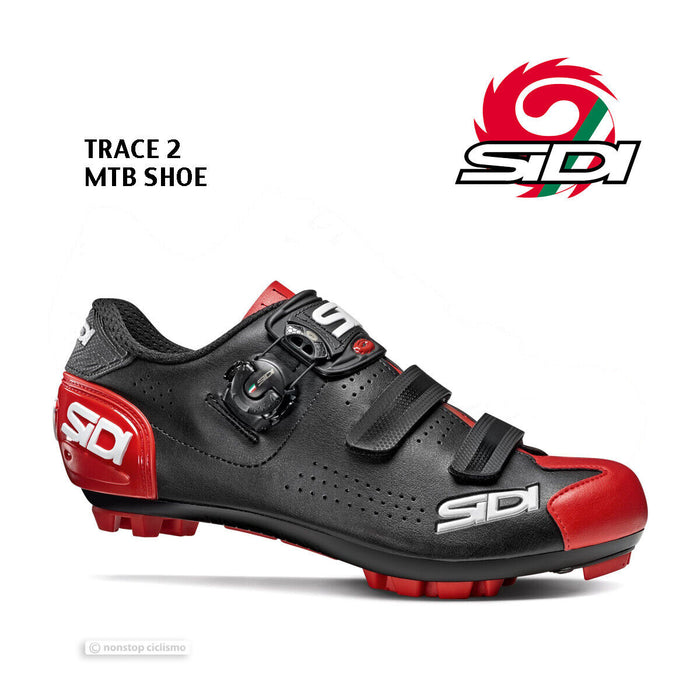 Sidi TRACE 2 MTB Shoes : BLACK/RED