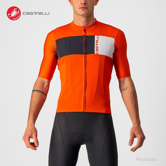 Castelli PROLOGO 7 Short Sleeve Cycling Jersey : FIERY RED