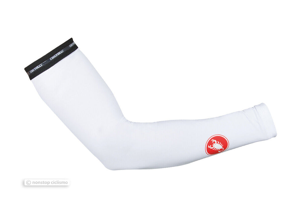 Castelli UPF 50+ ARM SLEEVES Light UV Protection Arm Warmers : WHITE