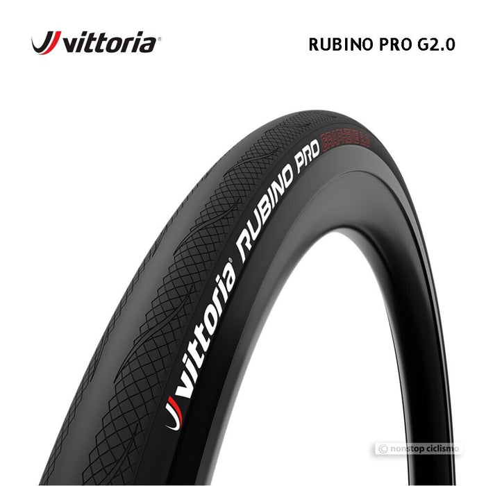 Vittoria RUBINO PRO G2.0 TLR Clincher Tire 700x25C : BLACK