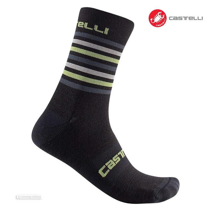 Castelli GREGGE 15 Socks : BLACK/DARK GREY