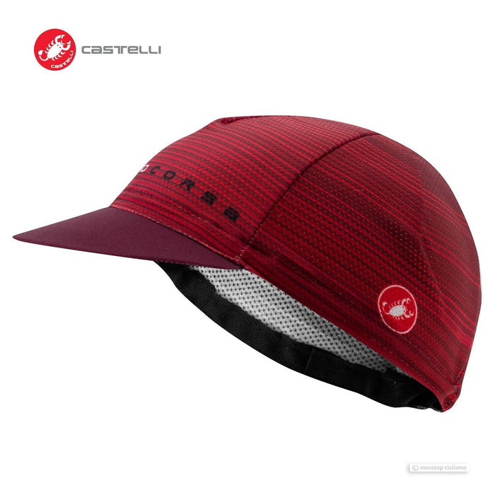 NEW 2023 Castelli ROSSO CORSA Cycling Cap : BORDEAUX - One Size