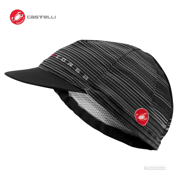 NEW 2023 Castelli ROSSO CORSA Cycling Cap : LIGHT BLACK - One Size