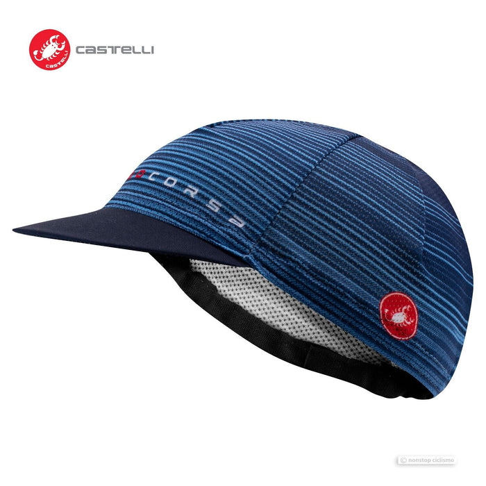 NEW 2023 Castelli ROSSO CORSA Cycling Cap : BELGIAN BLUE - One Size