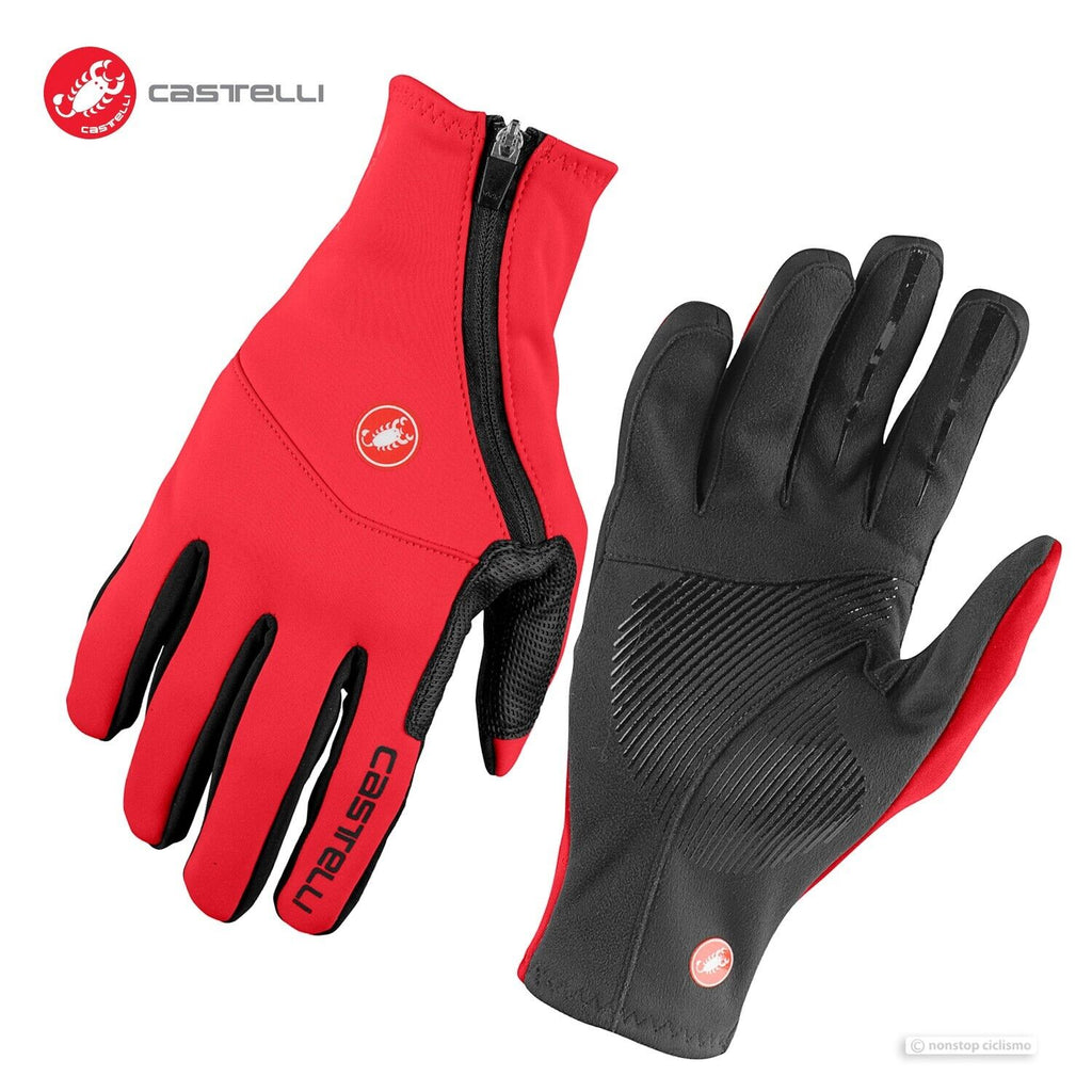 Castelli MORTIROLO Windstopper® Winter Gloves : RED — Nonstop