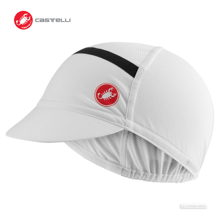 Castelli OMBRA Lightweight Summer Cycling Cap : WHITE - One Size