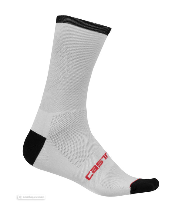Castelli RUOTA 13 Socks : WHITE/BLACK