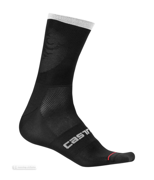 Castelli RUOTA 13 Cycling Socks : BLACK - One Pair