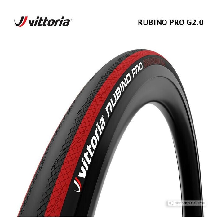 Vittoria RUBINO PRO G2.0 Tire 700 x 25C : BLACK/RED