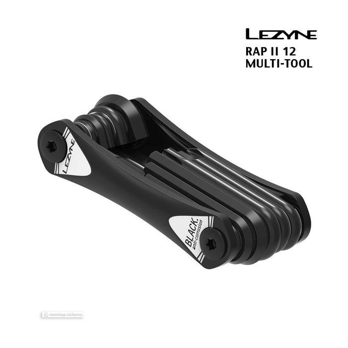 LEZYNE RAP II 12 Hex Torx Screwdriver Bicycle Multi-Tool : BLACK