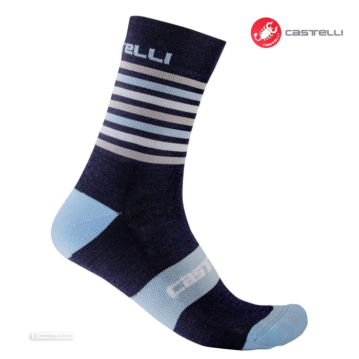 Castelli GREGGE 15 Socks : SAVILE BLUE/DUSK BLUE