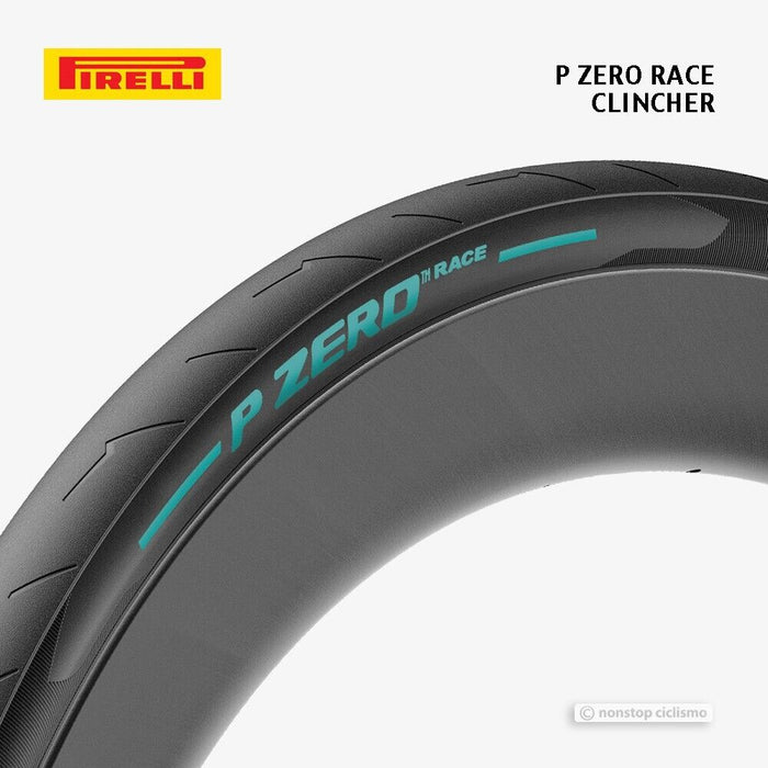 Pirelli P ZERO RACE Clincher Tire : 700x28 mm TURQUOISE LABEL