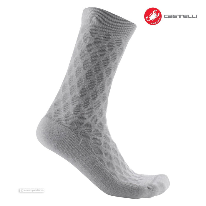 Castelli SFIDA 13 Womens Socks : SILVER GREY/WHITE
