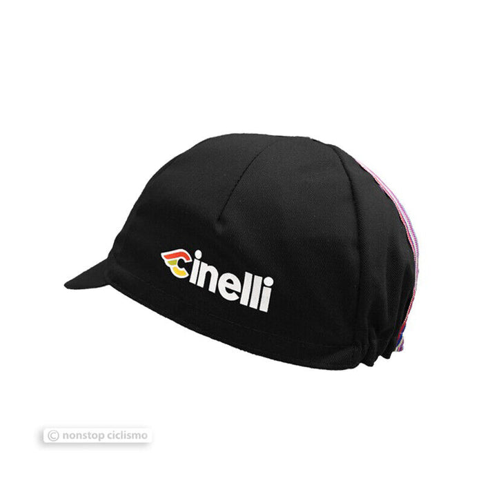 Cappellino Da Ciclismo Cinelli FUTURA DOMESTIQ | Unisex Black/Red Taglia Unica