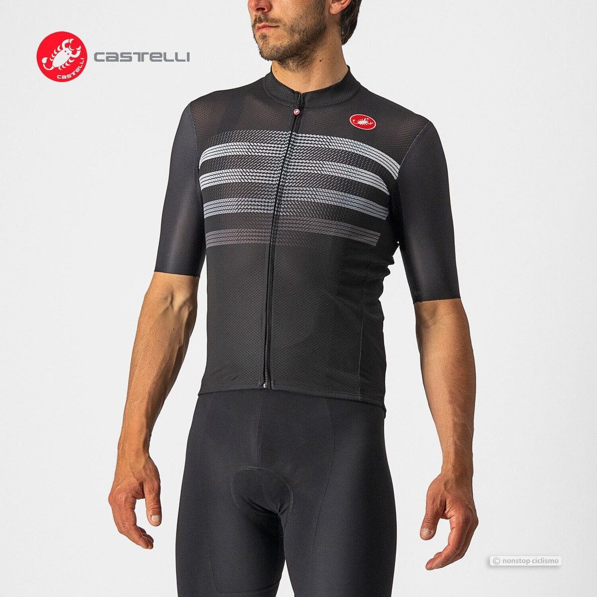 CASTELLI ENDURANCE PRO SHORT SLEEVE JERSEY : LIGHT BLACK — Nonstop
