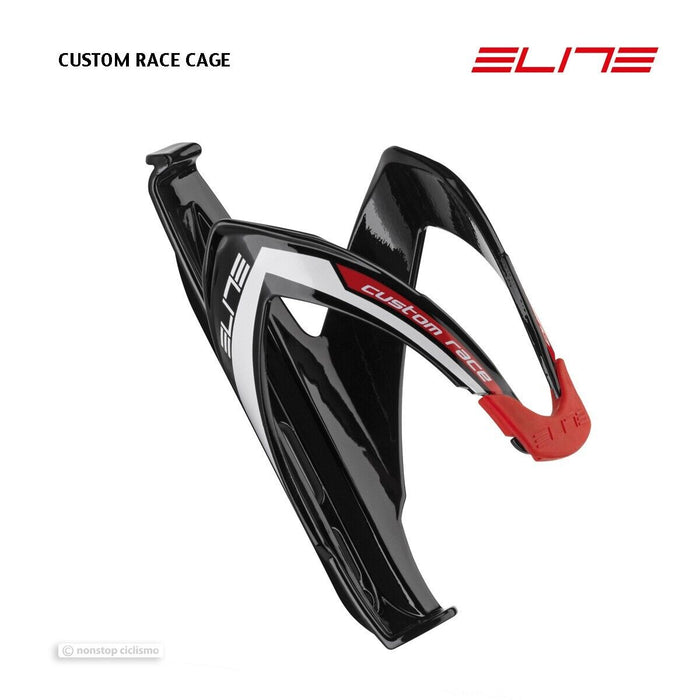 Elite CUSTOM RACE Bottle Cage : GLOSS BLACK/RED