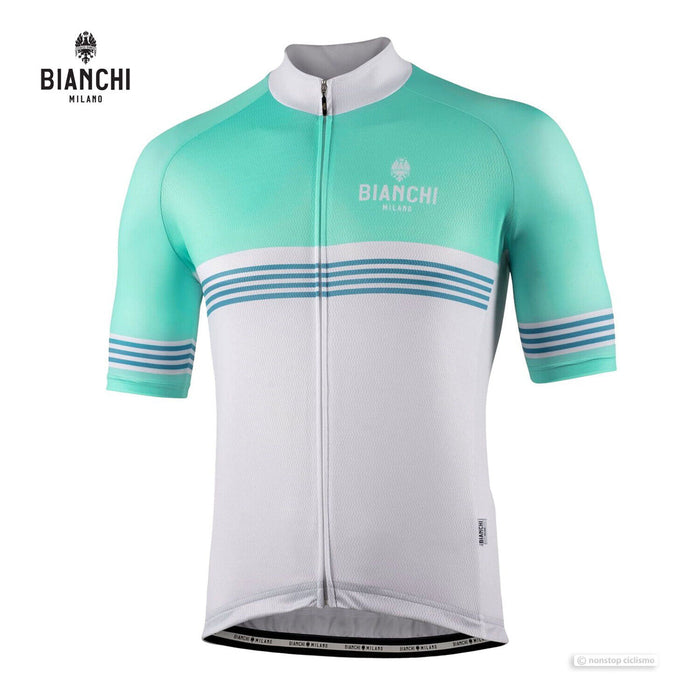 Bianchi Milano PRIZZI Cycling Jersey : WHITE/CELESTE