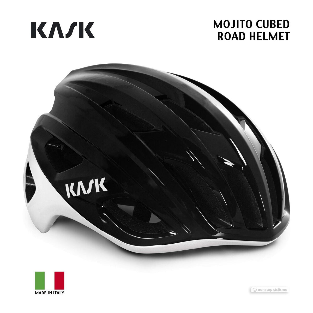 Kask MOJITO 3 : GLOSS BLACK/WHITE — Nonstop Ciclismo Gear