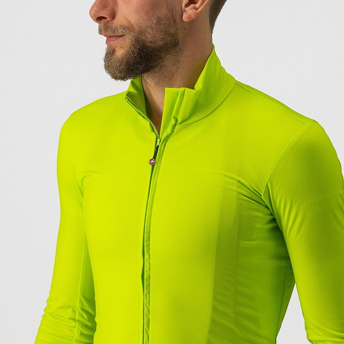 Castelli PRO THERMAL MID Long Sleeve Jersey : ELECTRIC LIME