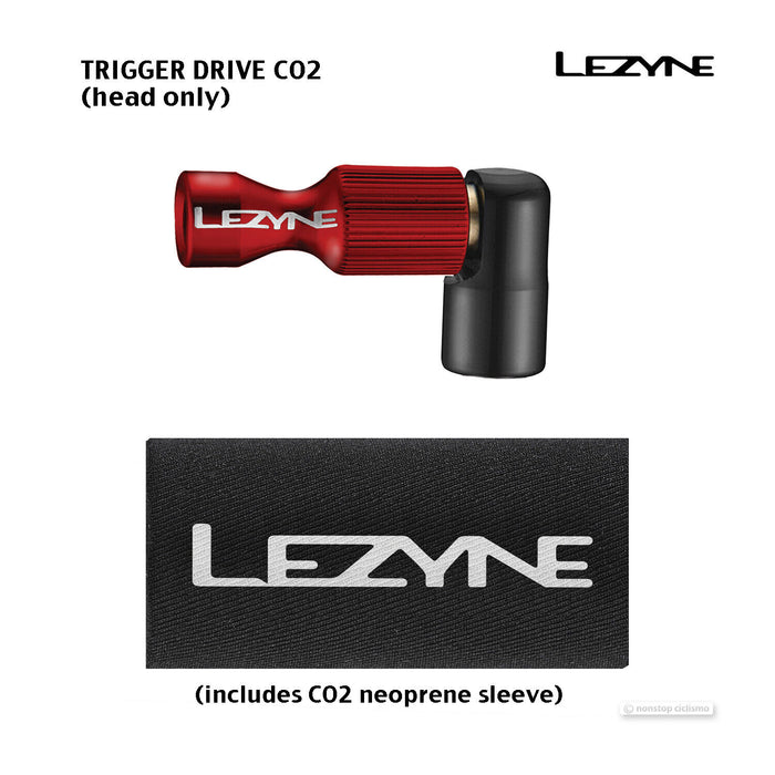 Lezyne TRIGGER DRIVE CO2 Inflator Head Only : RED