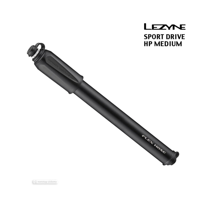 Lezyne SPORT DRIVE HP High Pressure Hand Pump : BLACK MEDIUM