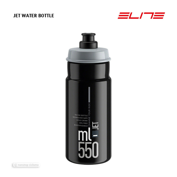 Elite JET Water Bottle : 550ml : BLACK/GREY
