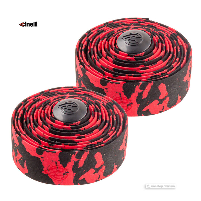 Cinelli MACRO SPLASH CORK Handlebar Tape : BLACK/RED