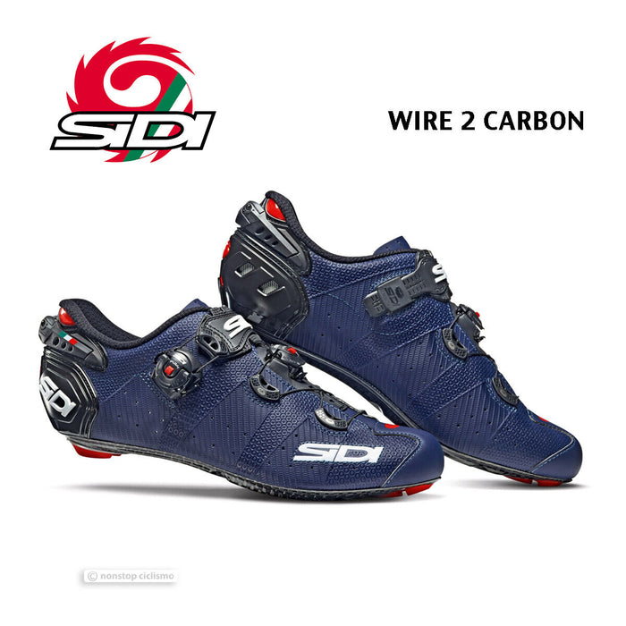 Sidi WIRE 2 CARBON Road Cycling Shoes : MATTE BLUE/BLACK