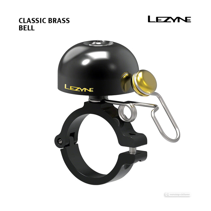 Lezyne CLASSIC BRASS BELL : BLACK HARD MOUNT