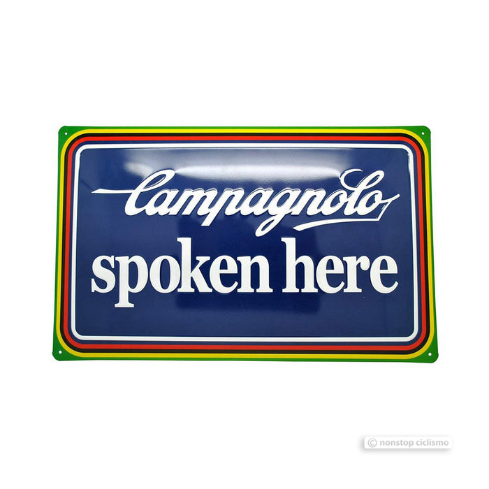 CAMPAGNOLO "SPOKEN HERE" TIN SIGN