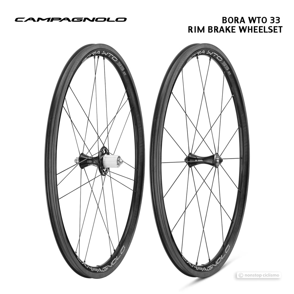 CAMPAGNOLO BORA WTO 33 2-WAY FIT CARBON WHEEL SET RIM BRAKE