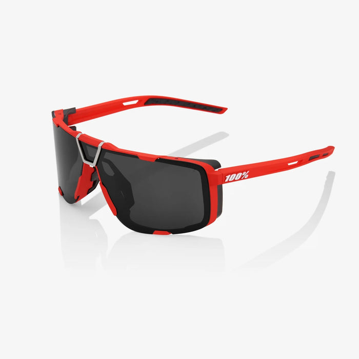 100% EASTCRAFT CYCLING SPORT SUNGLASSES : SOFT TACT RED - BLACK MIRROR LENS