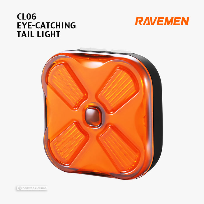 RAVEMEN LS01 - FR150 & CL06 EYE-CATCHING FLASH FRONT & REAR LIGHT SET