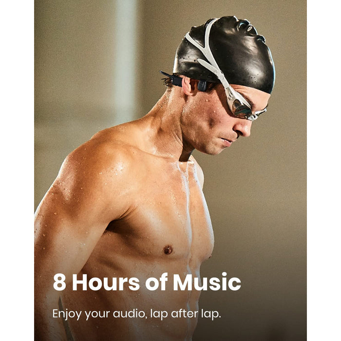 Shokz OpenSwim Waterproof MP3 Open-Ear Headphones, 4GB, Black