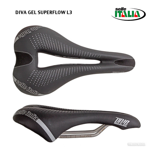 SELLE ITALIA DIVA GEL SUPERFLOW L3 SADDLE : BLACK