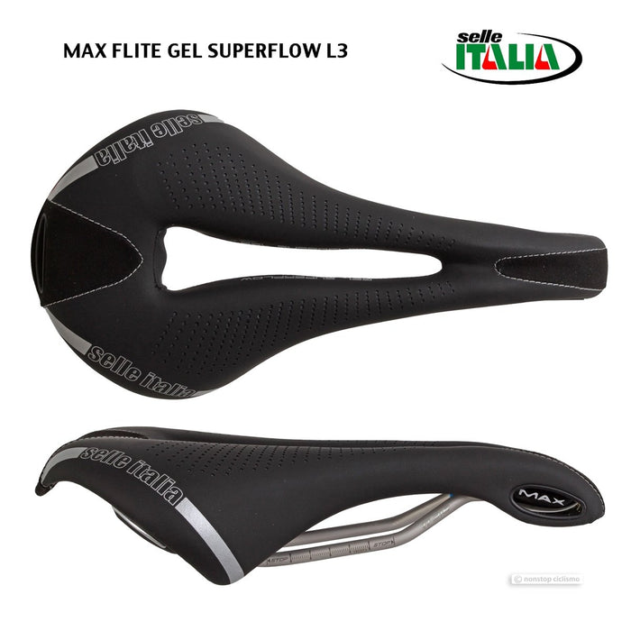 SELLE ITALIA MAX FLITE GEL SUPERFLOW L3 SADDLE : BLACK