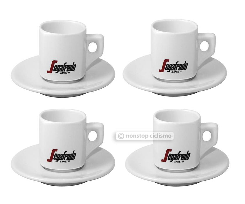 SEGAFREDO ZANETTI ESPRESSO CUP & SAUCER SET OF 4 — Nonstop Ciclismo Gear