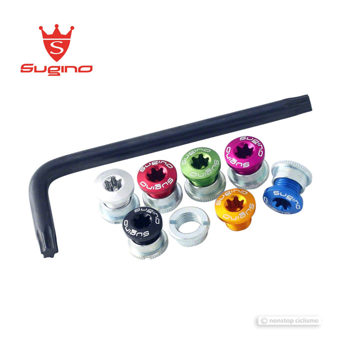 SUGINO #701 ANODIZED ALLOY SINGLE CHAINRING BOLTS