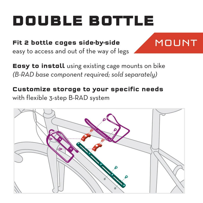 WOLF TOOTH B-RAD DOUBLE BOTTLE CAGE ADAPTER